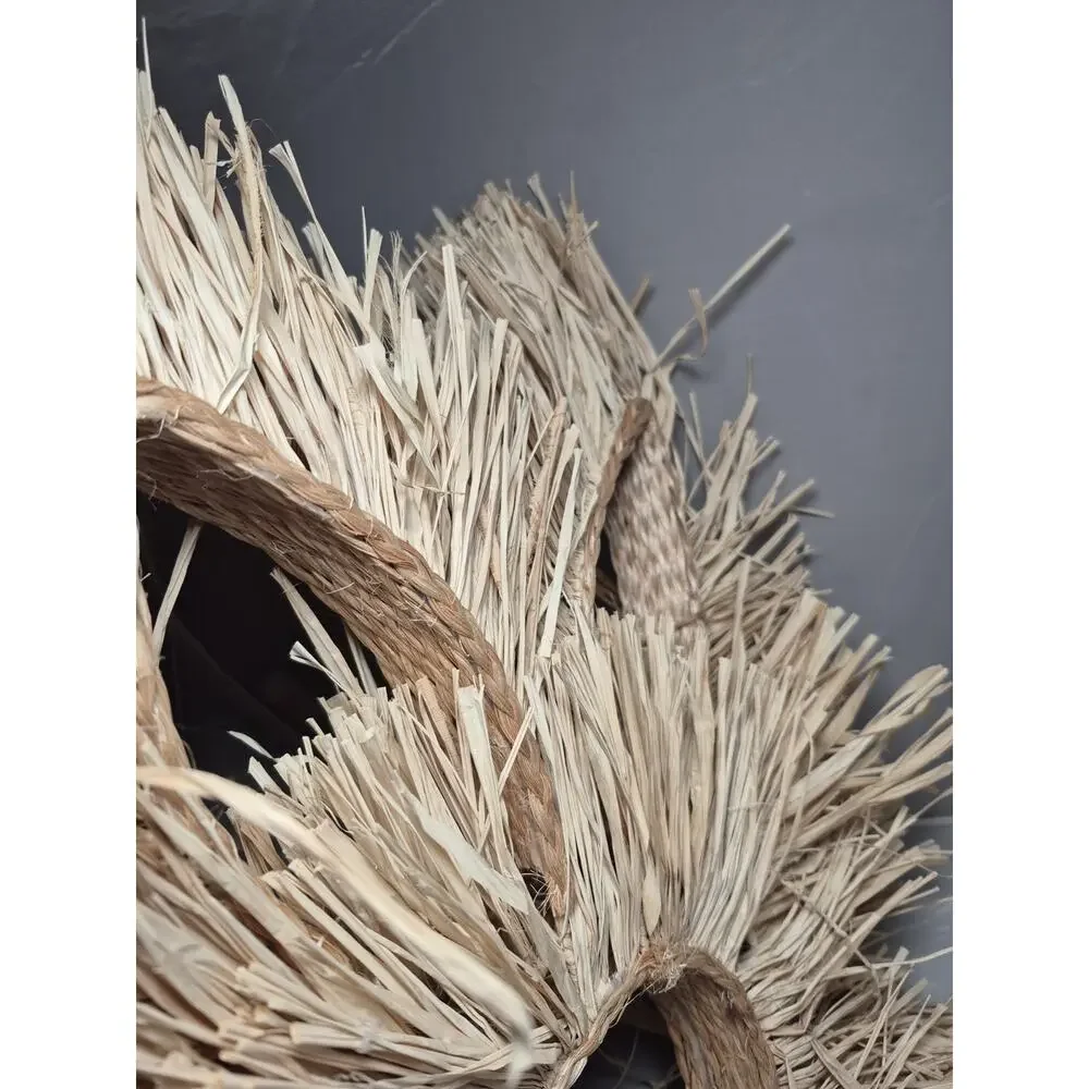 💥 Easter Bunny Wreath Straw Raffia Nwt